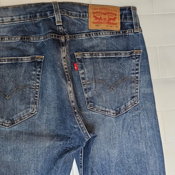 Levi’s 502 Taper Fit Blue Jeans – W34 L30 - Picture 10 of 13